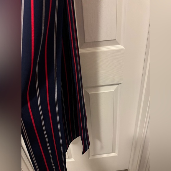 Monteau Blue and Red Tie Front Sleeveless Jumpsuit - Picture 8 of 13